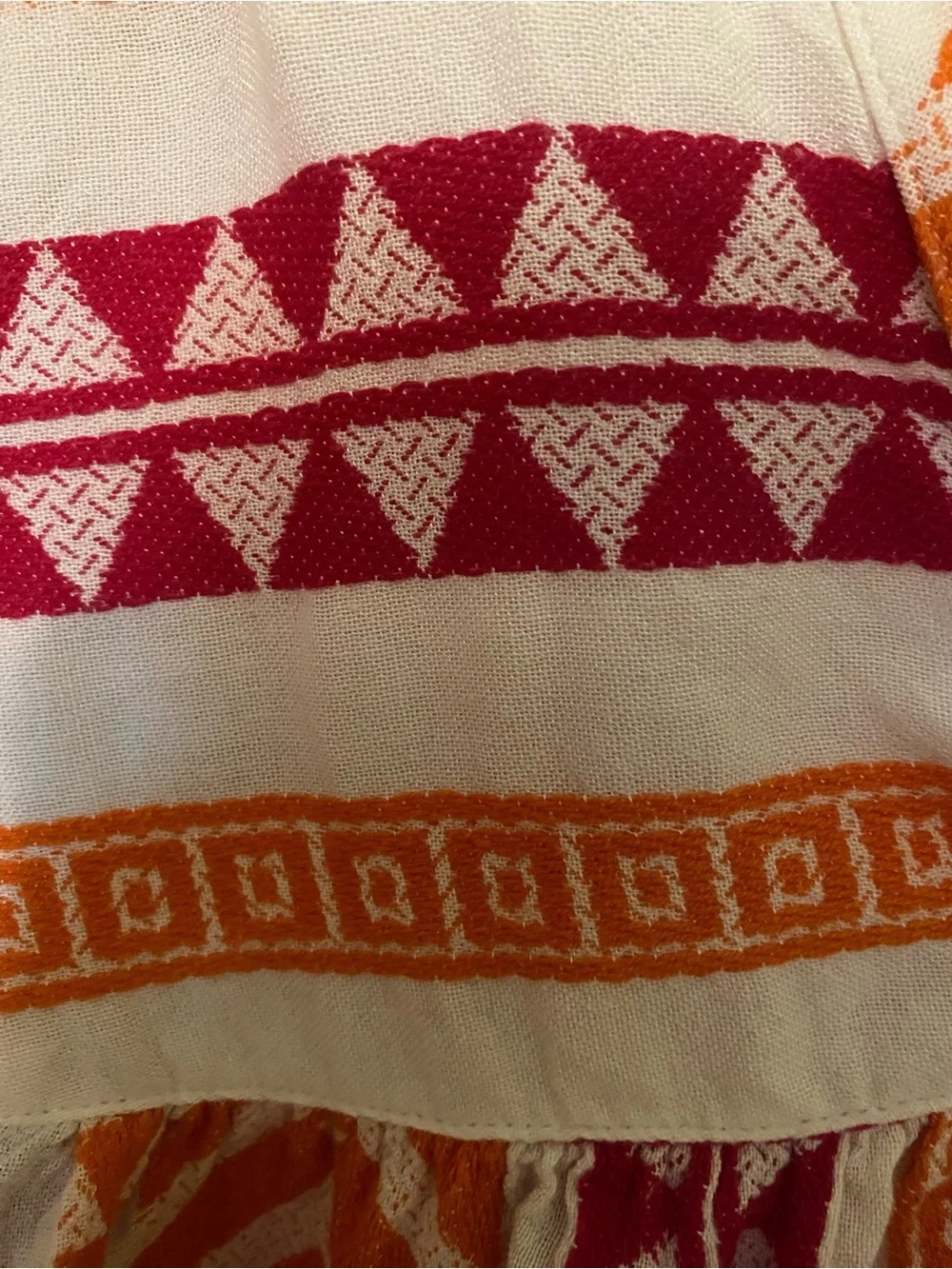 Old Navy Colorful Orange & Fuchsia Geometric Tunic SZ XL - Picture 5 of 6